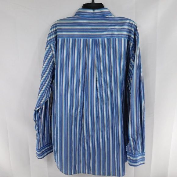 NWT Tommy Hilfiger Blue Pinstripe Long Sleeve - Picture 3 of 3